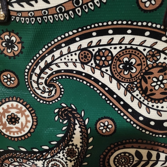 New Kate Spade Large Green Coated/Leather & Dustbag - Picture 8 of 16